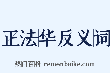 正法华反义词是什么意思的图片